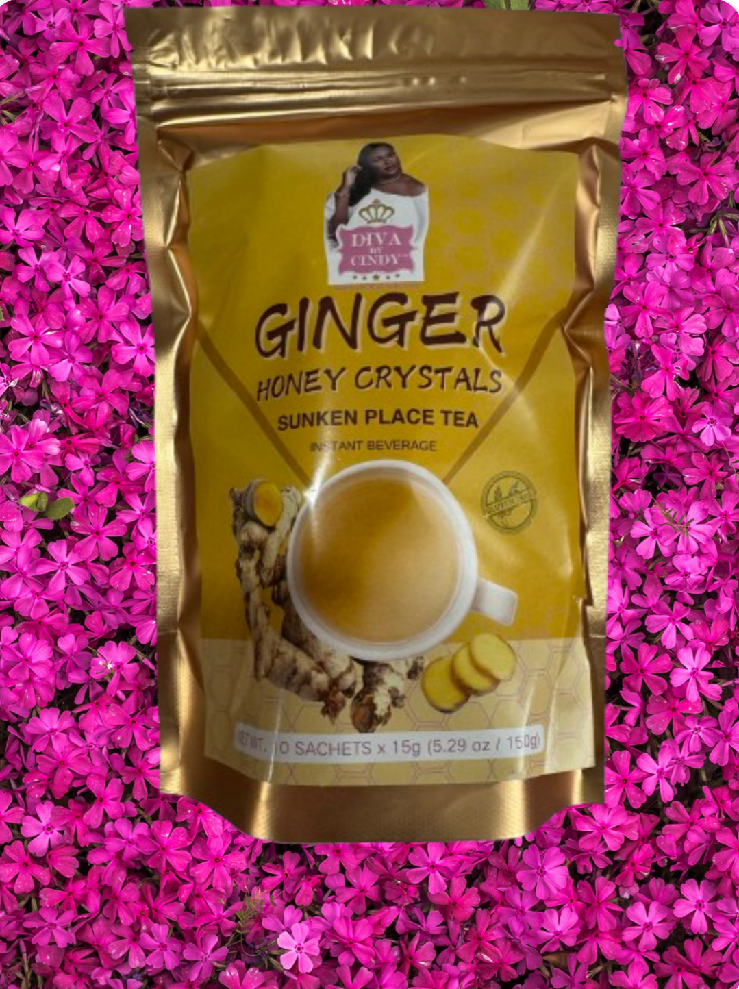 Diva By Cindy Honey Ginger Crystal Tea - 10 Sachets